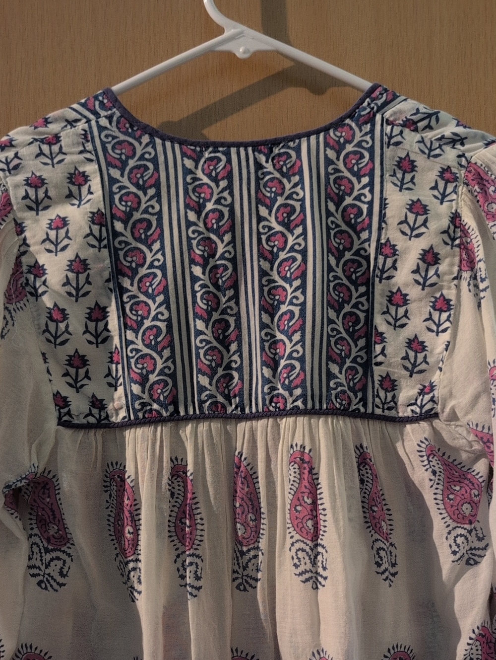 dELiA*s White Boho Paisley Tunic with Pink & Navy - Picture 5 of 6